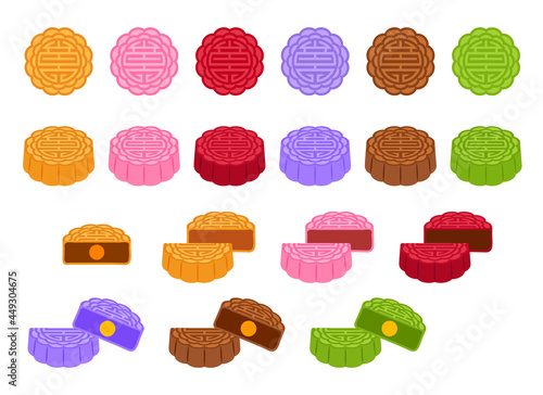 moon cake, mooncake with filling for mid autumn festival, moon festival