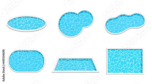 Swimming pool or bath tub with Water ripple vector isolated