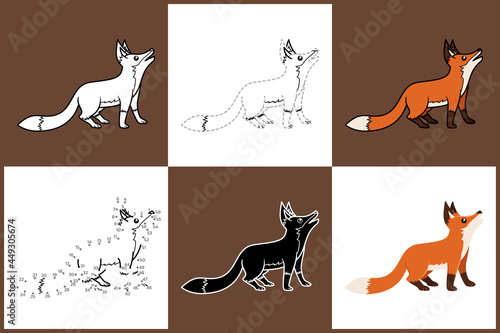 Cartoon Animals set of FOX