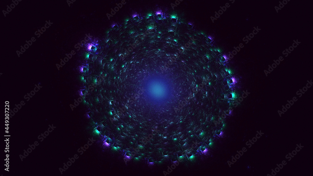 3D rendering abstract multicolor fractal light background 3D rendering abstract multicolor fractal light background