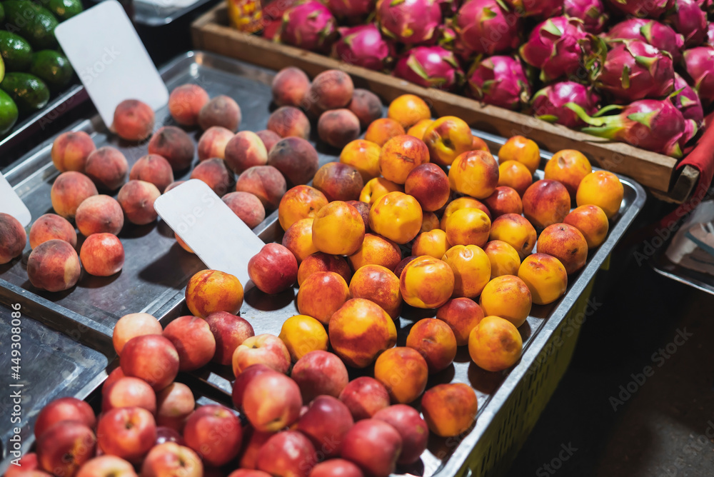 variety of yellow peaches are sold in the fresh market. variety of yellow peaches are sold in the fresh market.