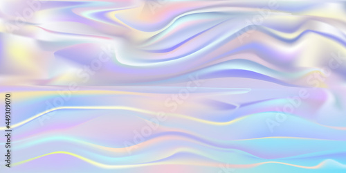 Holographic foil. Abstract wallpaper background. Hologram texture. Premium quality. Modern vector.