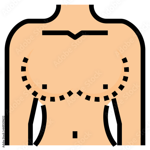 breast line icon