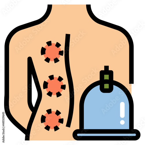 cupping line icon