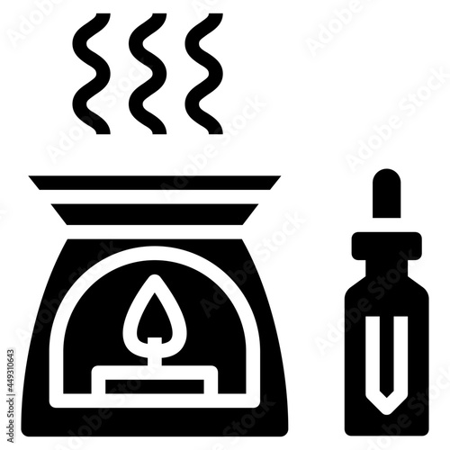 aromatherapy glyph icon