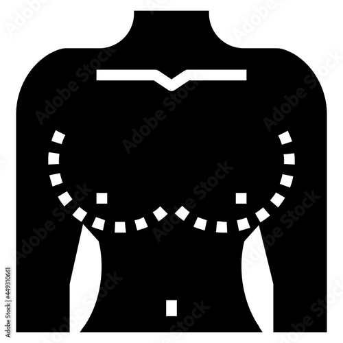 breast glyph icon