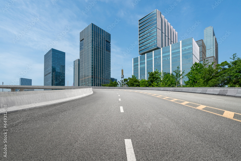 Expressway background and urban skyline Expressway background and urban skyline