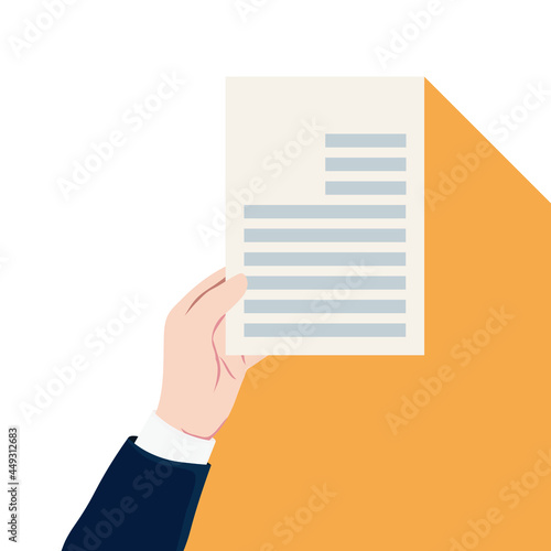 document graphic design, vector illustration. Submitting Documents