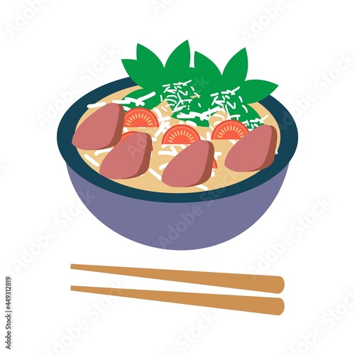 The stylish design of Thai food vector illustration photo