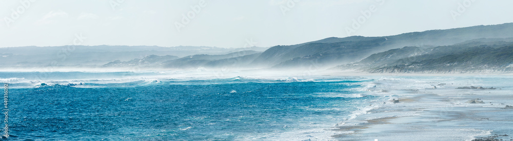 waves breaking on rocky reef waves breaking on rocky reef
