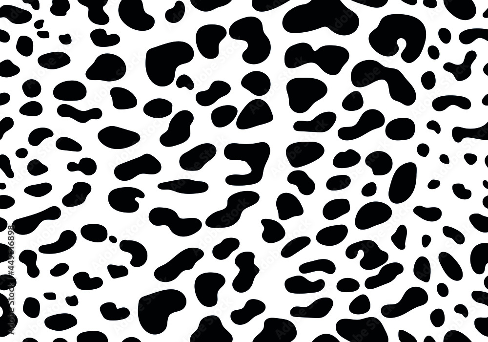 Vector  black leopard print pattern animal Seamless. Leopard skin abstract for printing, cutting, and crafts Ideal for mugs, stickers, stencils, web, cover. wall stickers, home decorate and more.