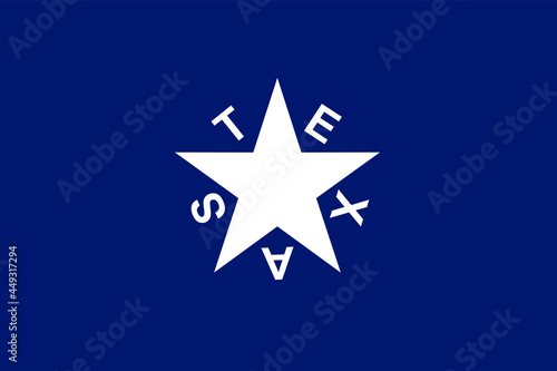 Republic of Texas Flag. Lonely Star. photo