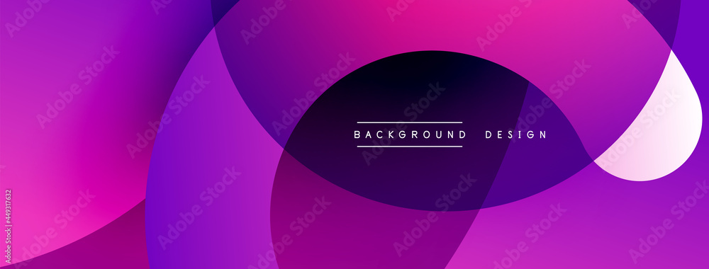 Abstract overlapping lines and circles geometric background with gradient colors Abstract overlapping lines and circles geometric background with gradient colors