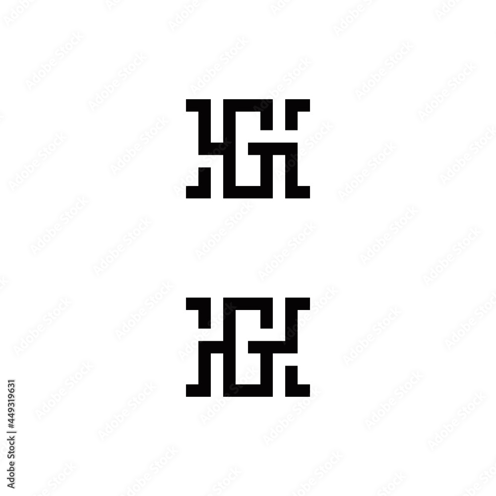 h g hg gh initial logo design vector template h g hg gh initial logo design vector template