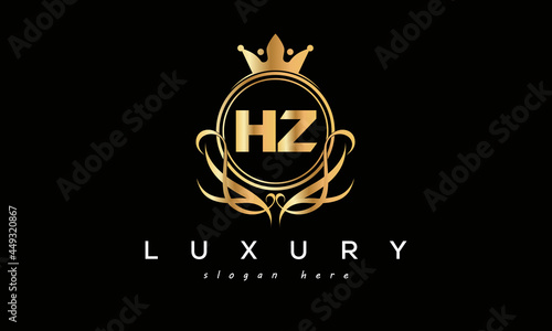 HZ royal premium luxury logo with crown 