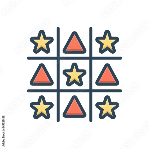 Color illustration icon for ought 