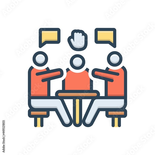 Color illustration icon for interventions