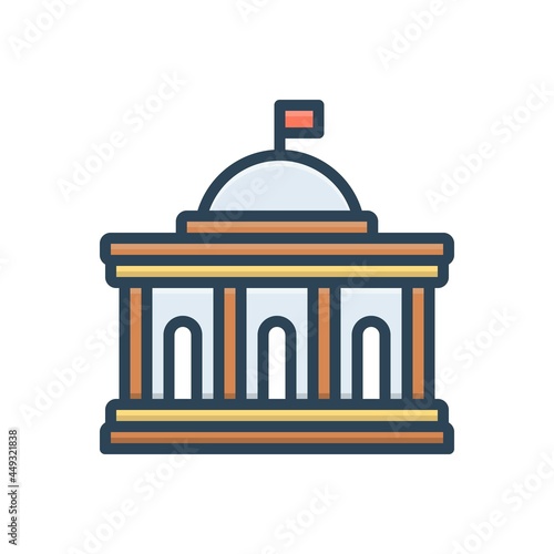 Color illustration icon for ministry