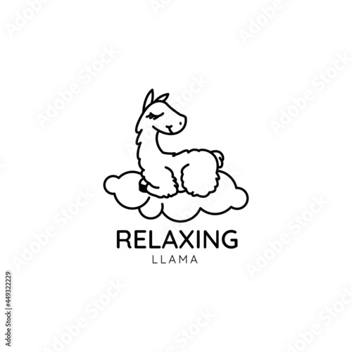 Fun Youth Playful Llama Logo design for Kids Yoga 