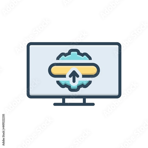 Color illustration icon for applied