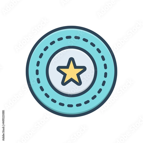 Color illustration icon for intermediate