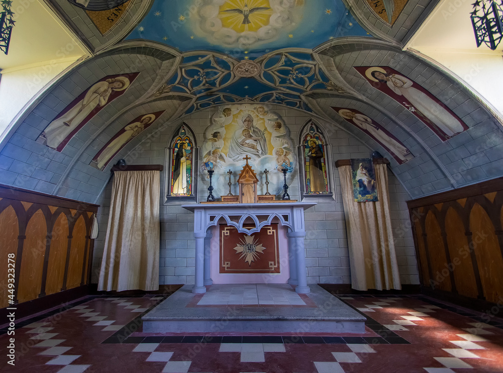 The Italian Chapel was built by prisoners of war on Orkney in Scotland, UK