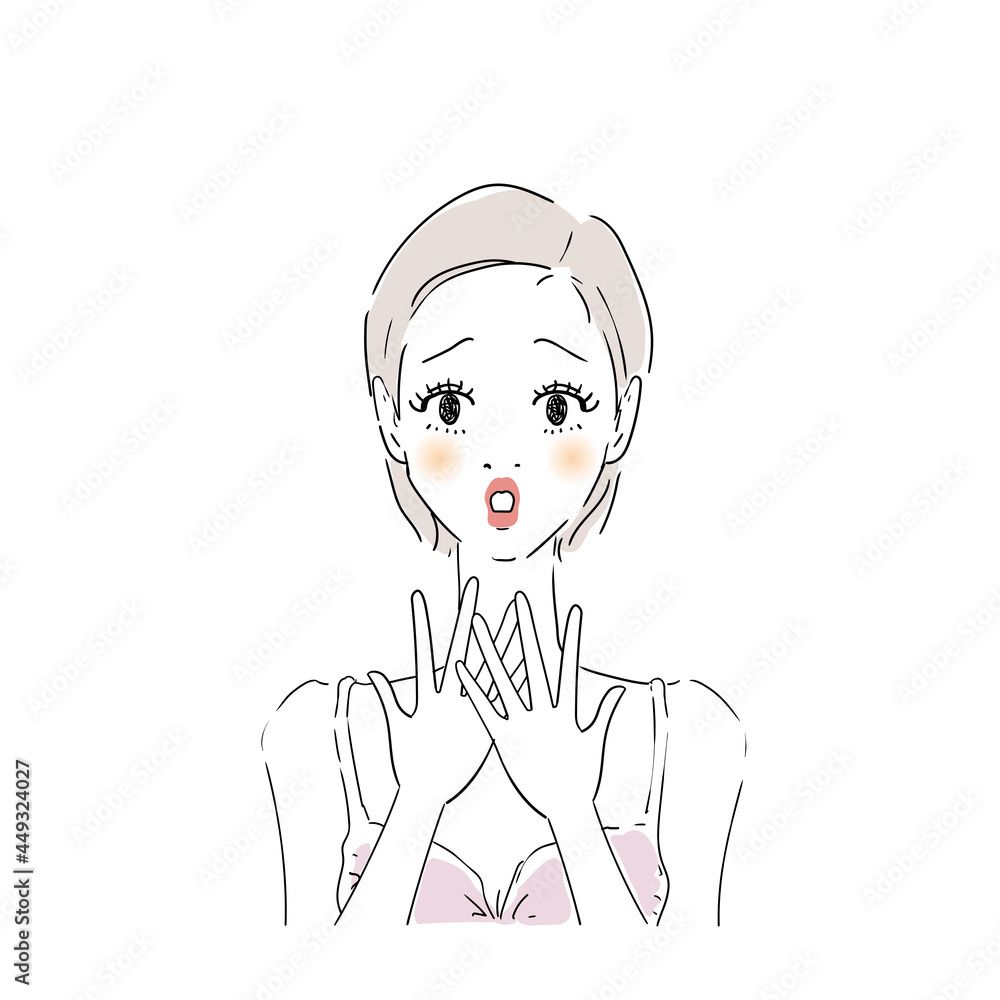 女性表情 戸惑う 女性表情 戸惑う