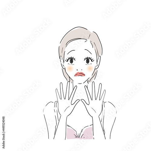 説明をする女性　オーケー