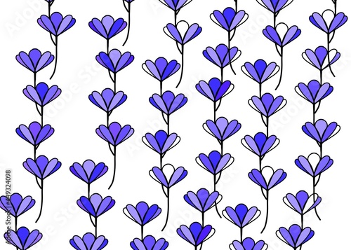 seamless floral pattern violet 