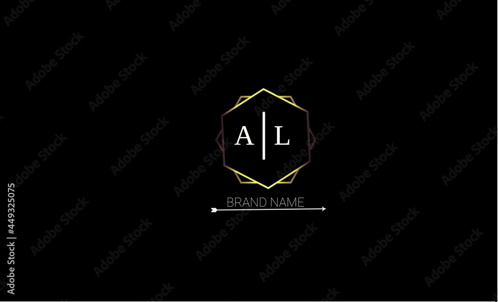 AL is a unique and a simple style logo with a royal golden color and black background with high quality. AL is a unique and a simple style logo with a royal golden color and black background with high quality.