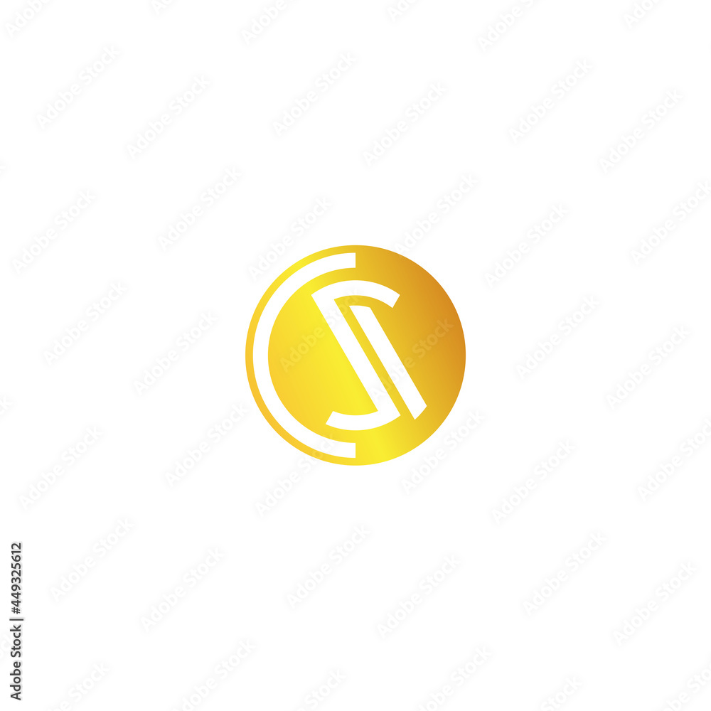 Logo letter CSI design elegant minimalist gold Logo letter CSI design elegant minimalist gold