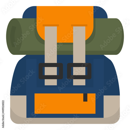 backpack flat icon