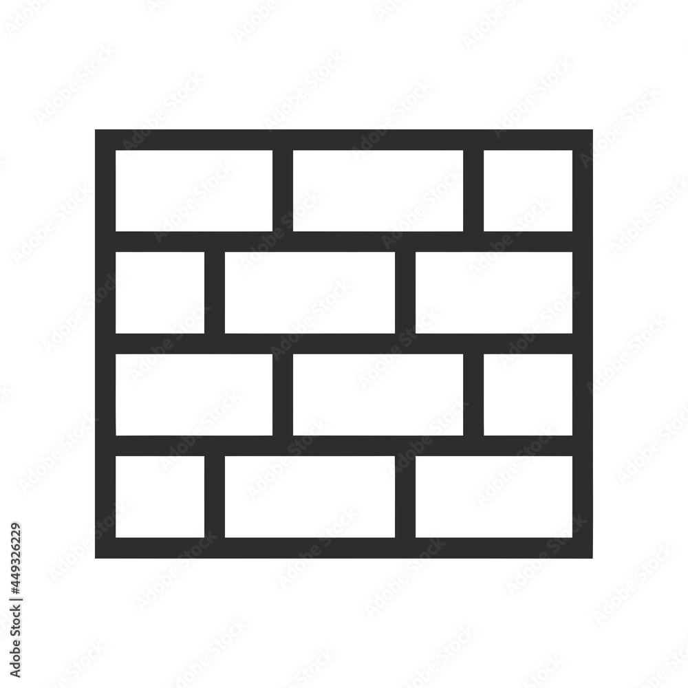Wall icon. Firewall symbol. Security sign. Wall icon. Firewall symbol. Security sign.