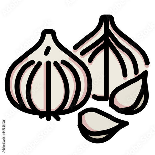 garlic line icon
