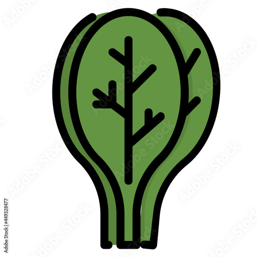 spinach line icon