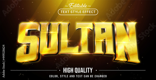 Editable text style effect - Sultan text style theme.
