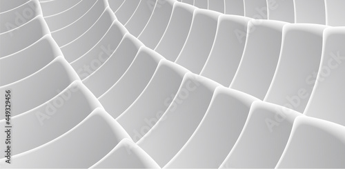 white mono chrome background, 3d render abstract composition of structure forming texture