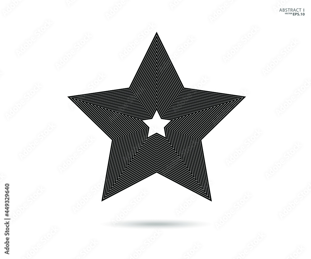 Obraz premium Star logo. Star lined icon, sign, symbol, Flat design, button, web. vector - illustration eps 10.