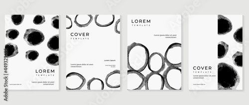 Creative cover design vector set. Watercolor book cover design, Abstract art design with colorful watercolor background. Can be use for poster, wall arts, magazine,  brochure , banner and website.