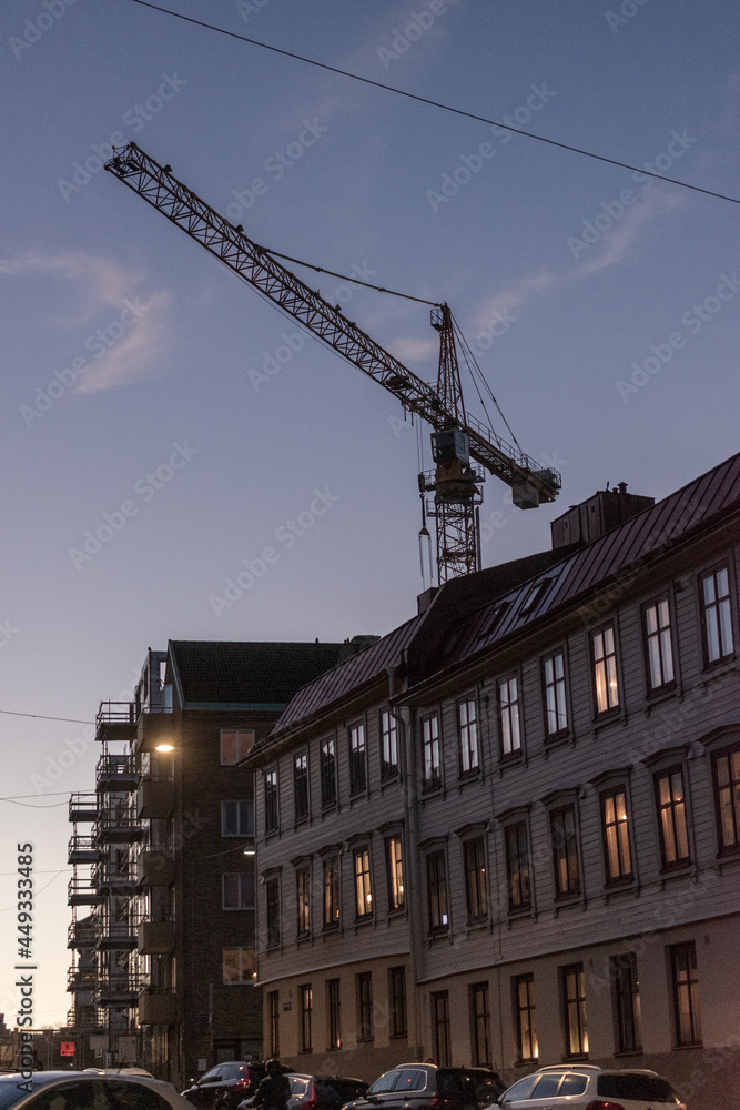 A construction site in Majorna, Gothenburg, Sweden A construction site in Majorna, Gothenburg, Sweden