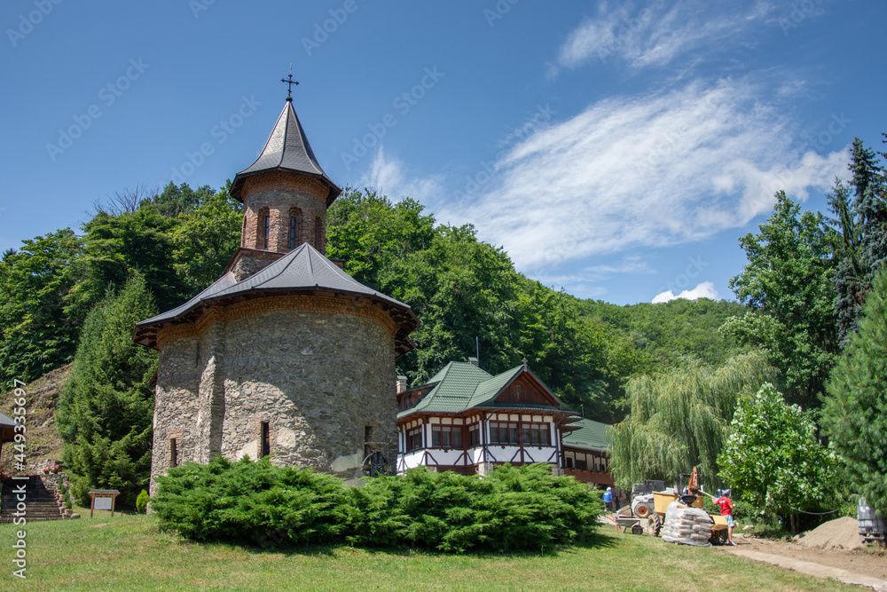 Prislop Monastery from Hunedoara County - Romania ,july 2021 ,the old stone church