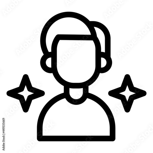 role model icon illustration vector graphic