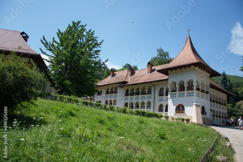 Fototapeta Naklejka Na Ścianę i Meble -  Romania ,july 2021  Prislop Monastery from Hunedoara County - ,old architecture