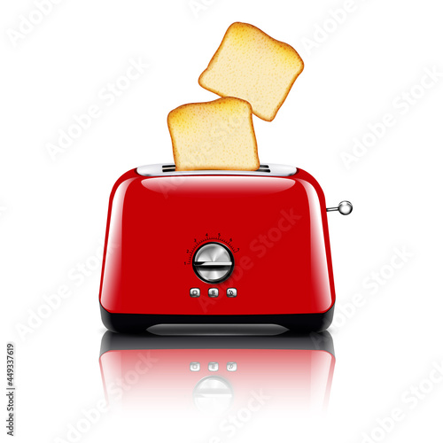 Realistic Toaster Bread Composition