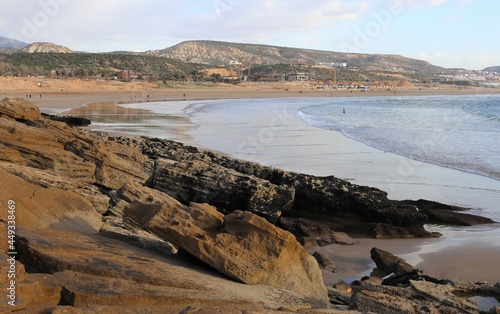 Bay in a small fishing village Taghazout, Morocco