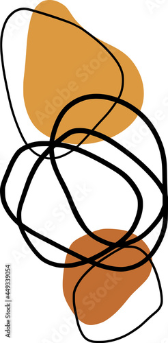 Hand drawn organic shapes w...