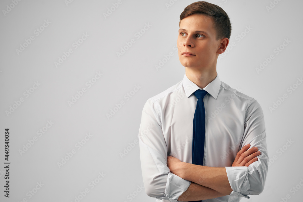 business man straightens his shirt sleeve office manager business man straightens his shirt sleeve office manager