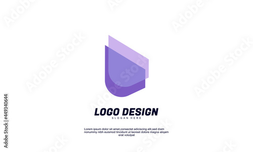 awesome creative idea logo for building or corporate multicolor color design template