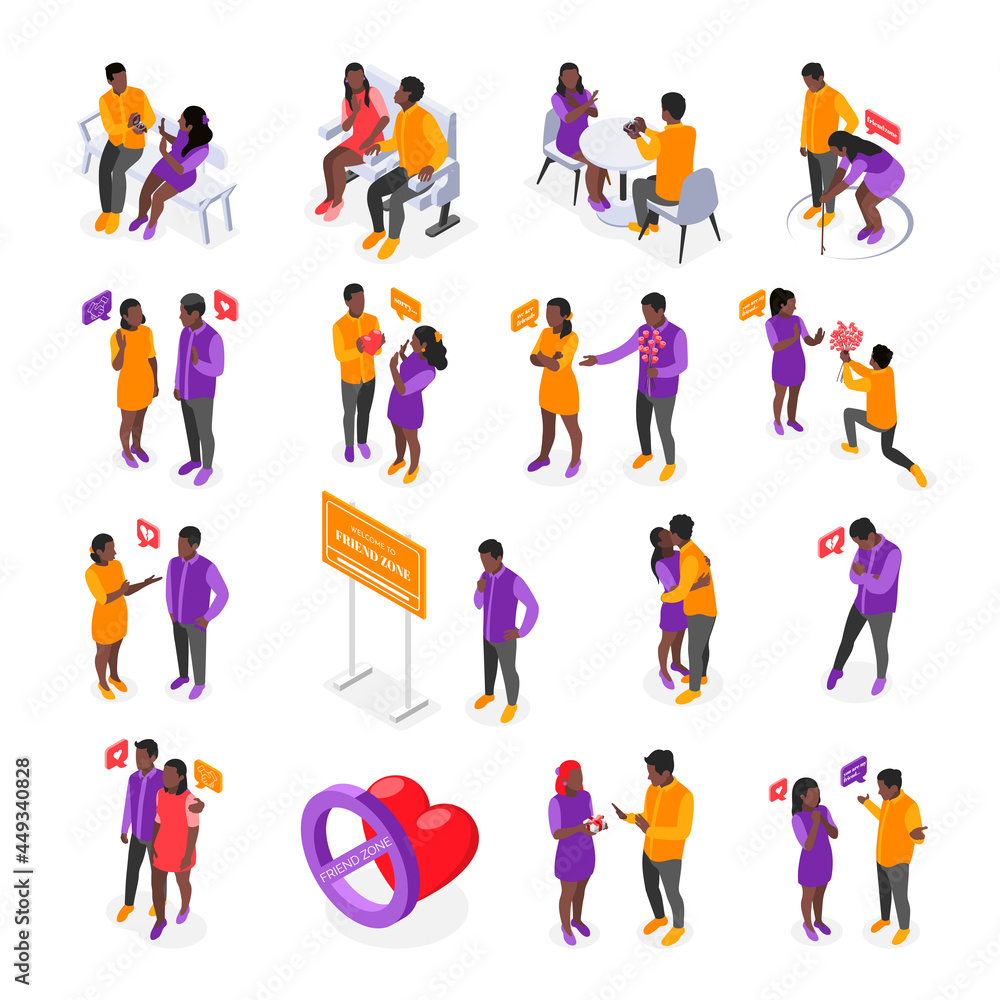 Friend Zone Icon Set Friend Zone Icon Set