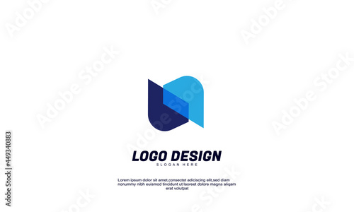 stock creative idea logo for building or corporate multicolor color design template